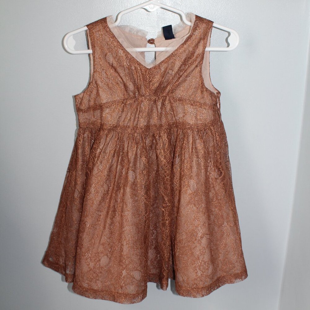 Gap Size 3 years Lace Bronze Holiday Vintage Look